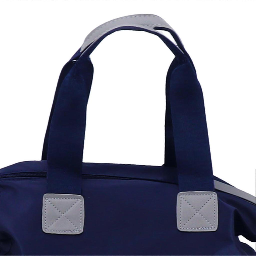 Sac à bandoulière pour femme, multi-poches, grande capacité, fermeture éclair, sangle réglable, sac en nylon bleu