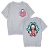 Japan cartoon comics Demon Slayer anime print short-sleeved T-shirt for men and women casual sportswear 0045