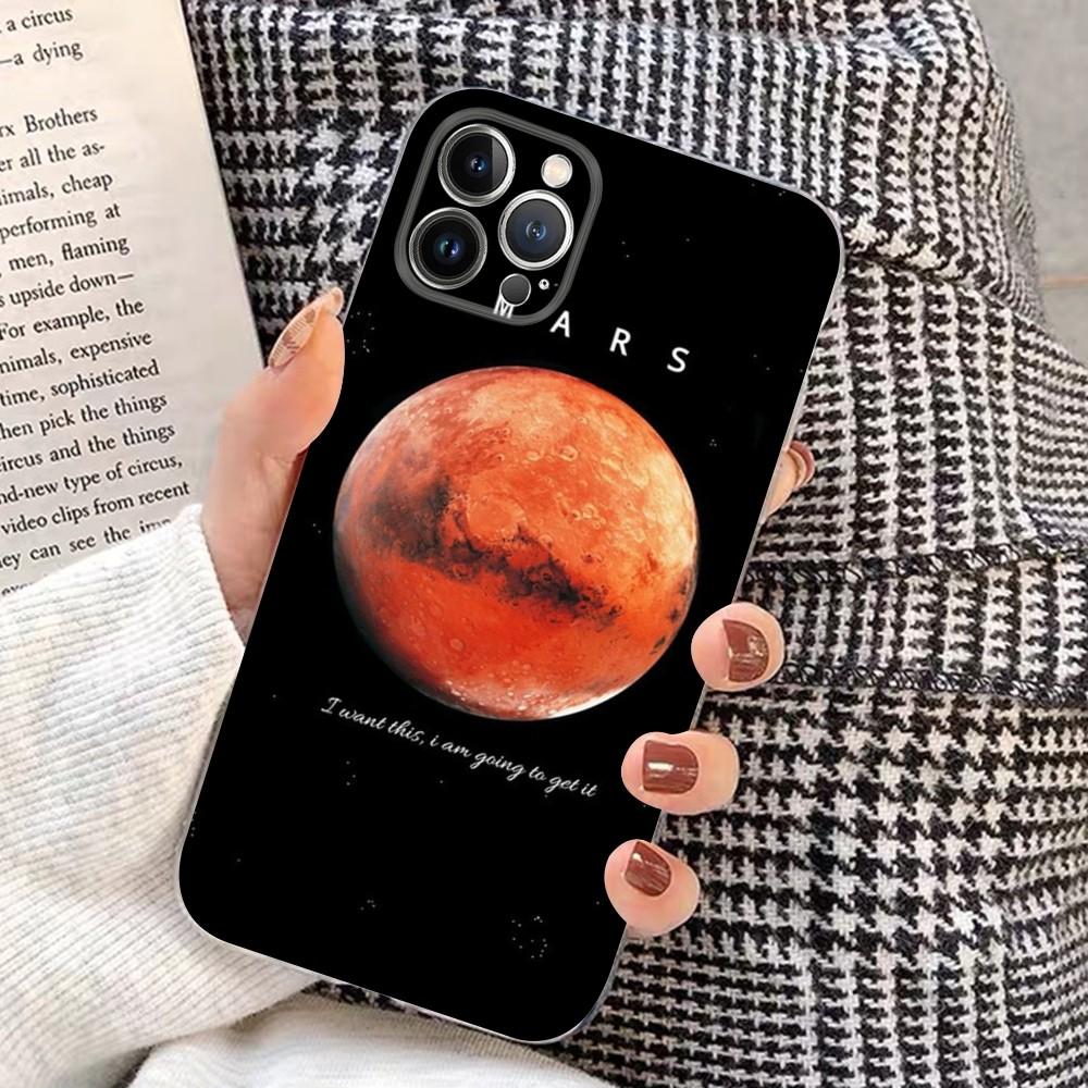 Saturn Mars planet Phone Case for iPhone 15 8 7 6 6S Plus X SE 2020 XR XS 14 11 12 13 Mini Pro Max Mobile Case