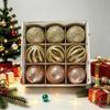 8CM Painted Glitter Christmas Ball Set Irregular Hollow Hanging Ornaments