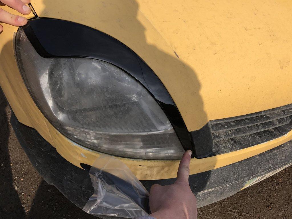 Warriors (2 Pcs, Black ABS) (2003-2008) Black Matt for Renault Kangoo