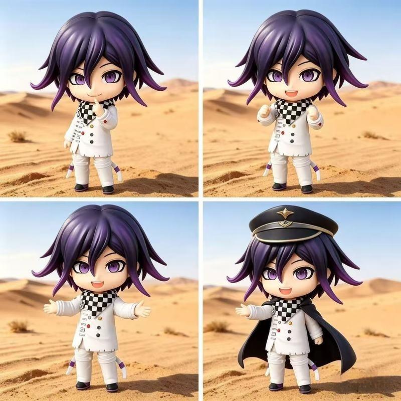 10cm Anime Danganronpa Kokichi Oma Nendoroid #2802 Version Q Figurine d'Action Articulée en PVC Ornement de Bureau Jouet de Collection Cadeau