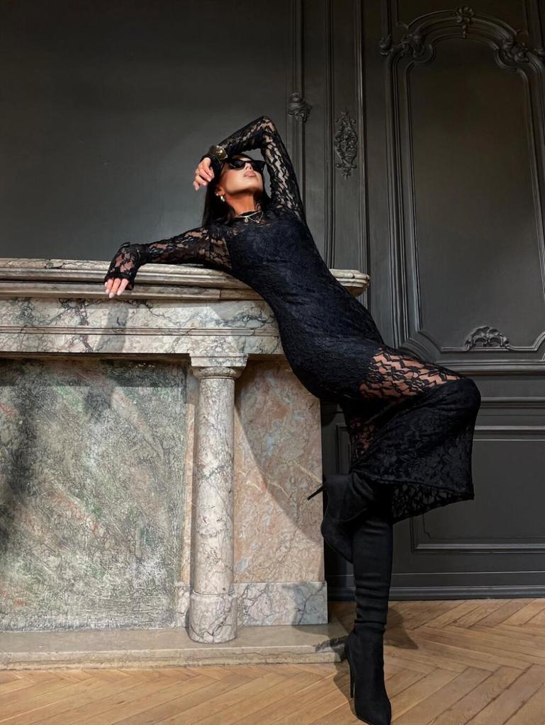 2024 Long Sleeve Lace Dress