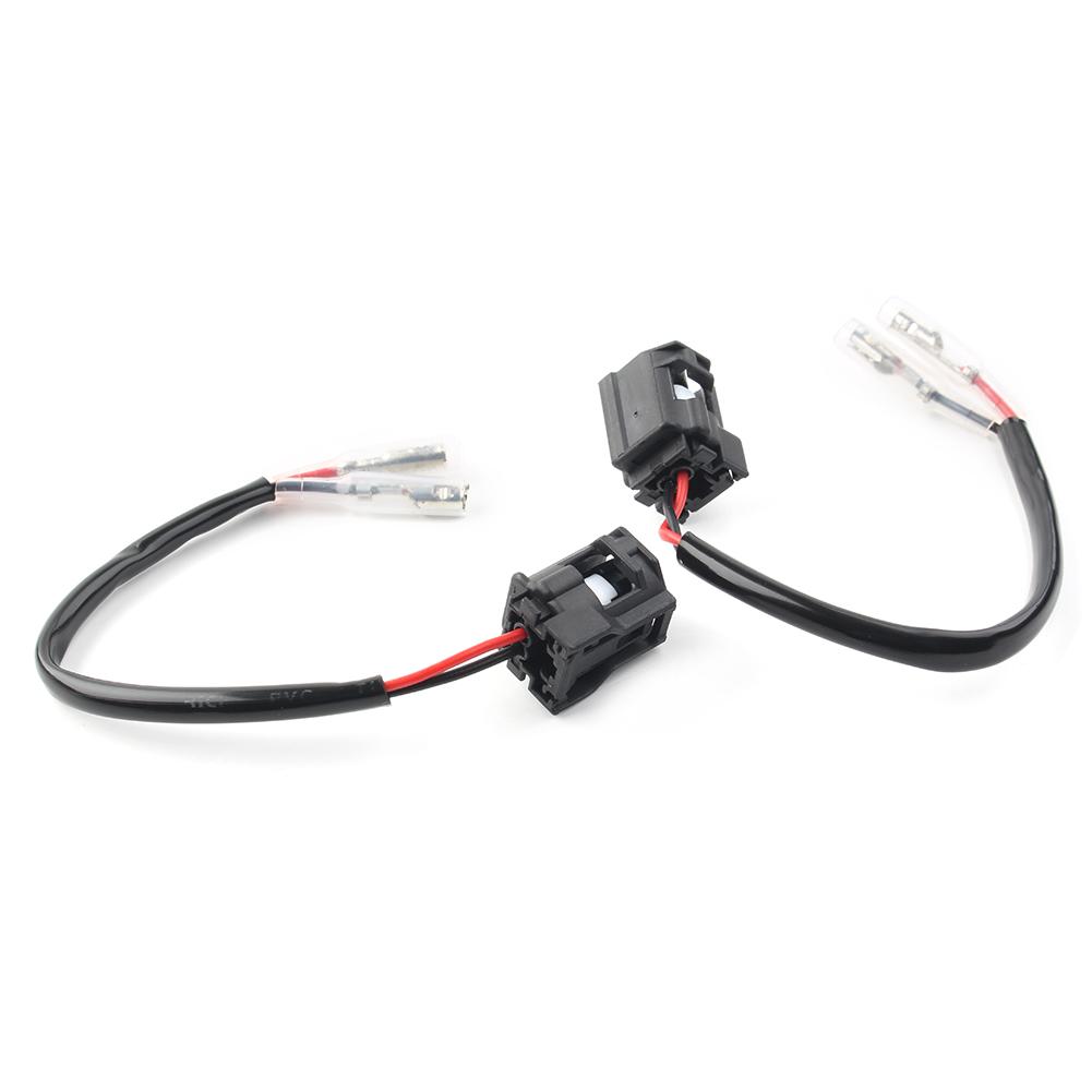 2pcs  Motorcycle  2-Wire Turn Signal Indicator Wiring Connectors Plug Adapters Connector Wire Harness For Yamaha MT10