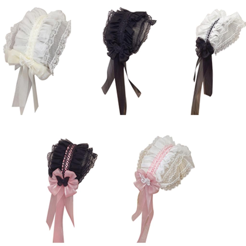 Bowknot Ribbon Headbands Elegant Lolitas Styles Headpiece Lovely Headwear for Women and Fashion Enthusiasts