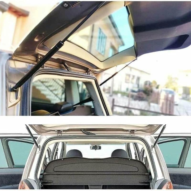 Fahrzeug-Heckklappendämpfer, 1 Paar schwarze Metall-Gasdruckdämpfer mit sichtbaren Endbeschlägen als Ersatz für MK8 Schrägheck, Teilenummern