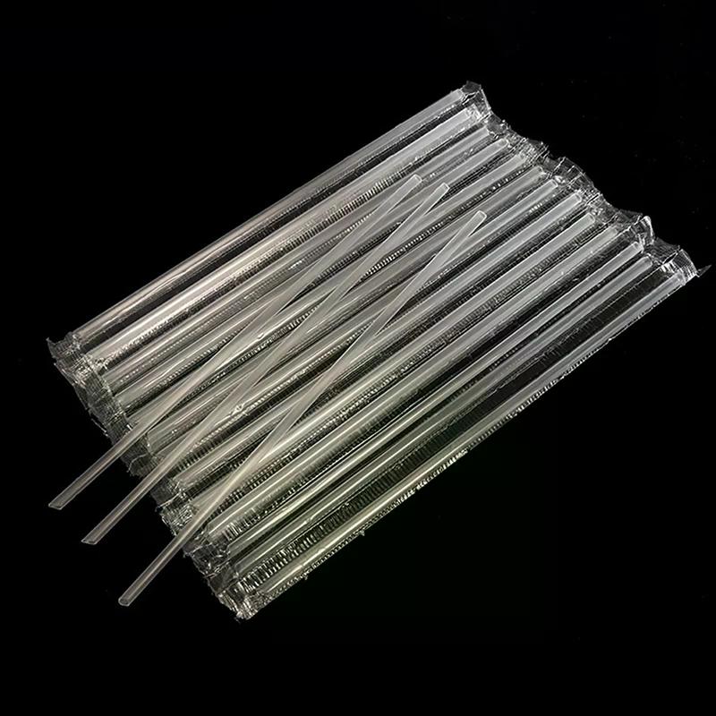 500 Stück DIY Plastikstrohhalme Einweg Kurz Transparent Spitze Dünn Trinkhalm Ware Küchenzubehör