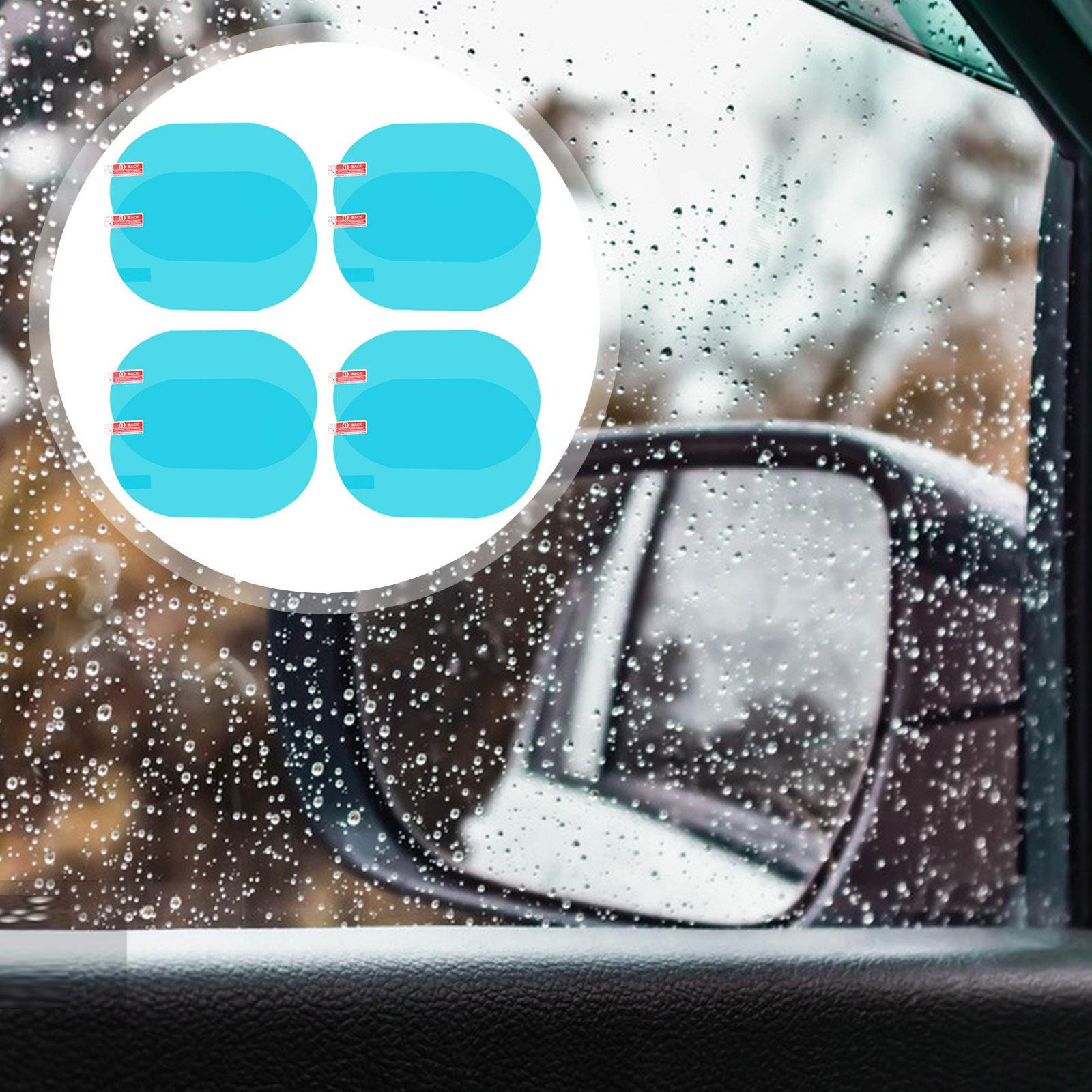 8Pcs Car Rearview Mirror Rain Film Waterproof Anti Glare Clear Side View Films for