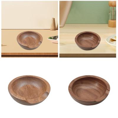 Wooden Coffee Bean Bowl, Weight Coffee Bean Container Tea Accessory, Coffee Dosing Tray for Household Hotel Bar Gift