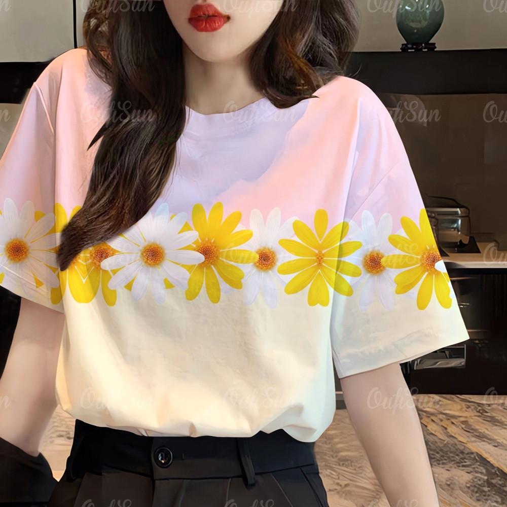 

3D Printed Women s T-shirt Fashion Short Sleeve T-shirt S