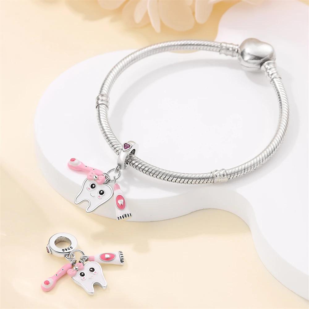 Copper Career Series- Doctor Teacher Art Music Charm Bead Fit Original Bracelet For Women Jewelry Making