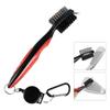 Key Chain Nylon Colourful Groove Cleaner Kit Golf Club Brush Cleaning Tool Hook To Bag