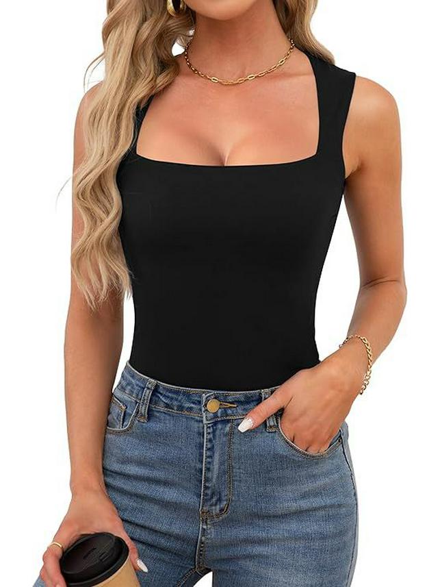 

Европейский и американский топ для горячих девушек без рукавов с открытыми плечами, трикотажный на бретелях, с квадратным вырезом для женщин - Летняя мода. Medium