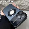 KEYSION Luxury Glass Camera Lens for MagSafe Magnetic Wireless Charging Case for iPhone 12 11 Pro Max Shockproof Phone Cover