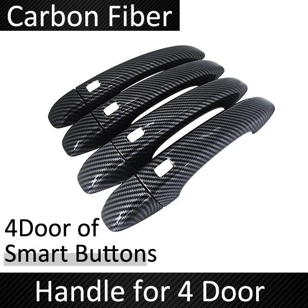 For Renault Talisman Samsung SM6 2015 2016 2017 2018 Carbon Fiber Door Handle Cover Protective Accessories 4Handle 4 Buttons