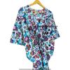Indisch Blau Lang Floral Print Baumwolle Hippie Maxi Damen Nachtwäsche Kaftan Kleid CKFTN-SCRN-FULL-BUYIT-073