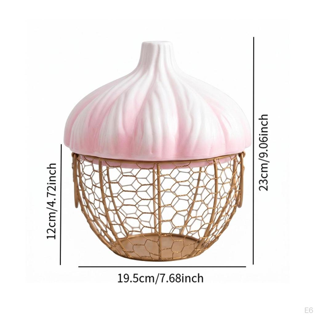 Basket for Storing Eggs, Ginger, And Other Foods. Decorative Portable with Handles.