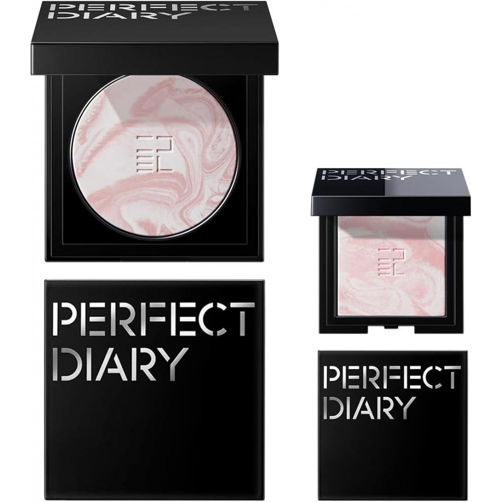Perfect Diary Perfect Diary Translucent Pink Ring Setting Powder  10g+3g  [Pink Powder Cosmetics Set 10g+3g]
