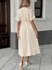 Bohemian Lace-up Deep V-neck Dress for Women