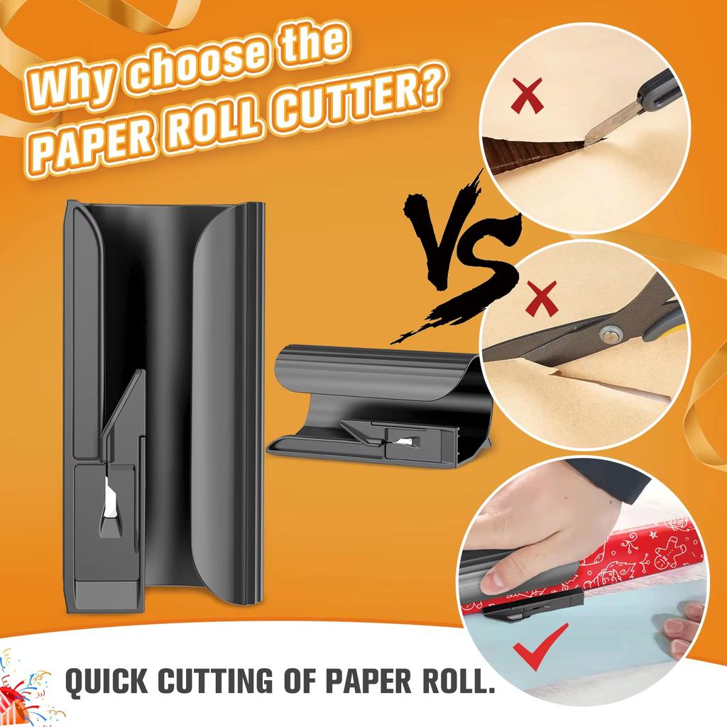 Packaging Paper Cutter Portable Craft Roll Cylinder Paper Cutter for Easy Cutting More Secure Sewing Tools for Christmas Gifts