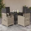 VidaXL Garden Dining Set with Cushions 5 Pcs, Patio Chairs and Table, Terrace Furniture, Modern, Light Grey 3212606
