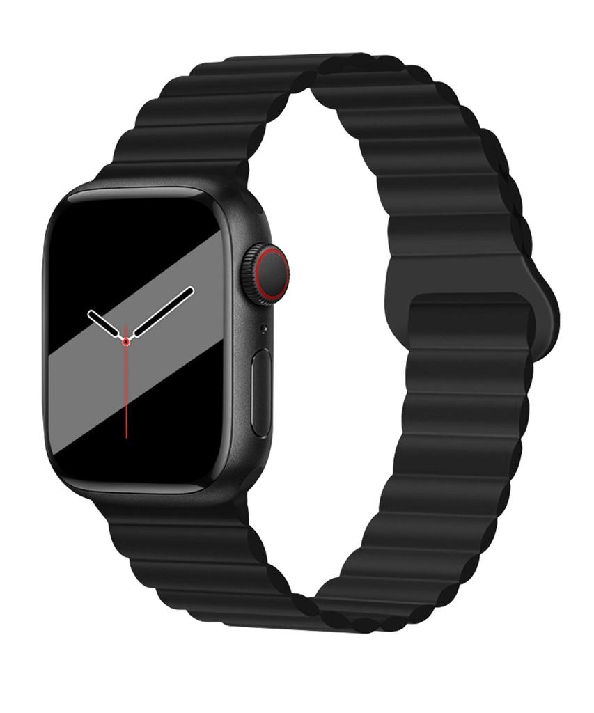 Dijiji Apple Watch Alle Modelle 9/8/7/6/5/4/Se/Ultra Silikon Gliederband Magnetisches Armband Riemen 38/40/41/42/44/45/49mm