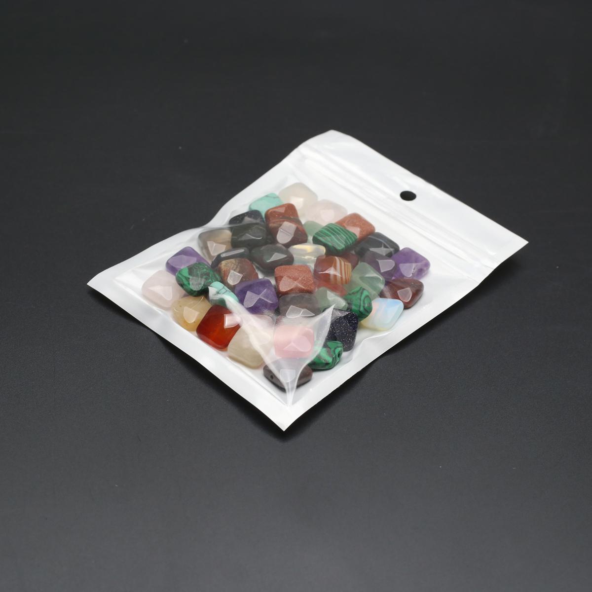 5 шт./упак. граненые бусины из натурального камня с отверстием — фото 7