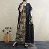 DIMANAF 2025 Summer Plus Size Dress Basic Women Casual Loose Long Vintage New Oversized Floral Dress Maxi