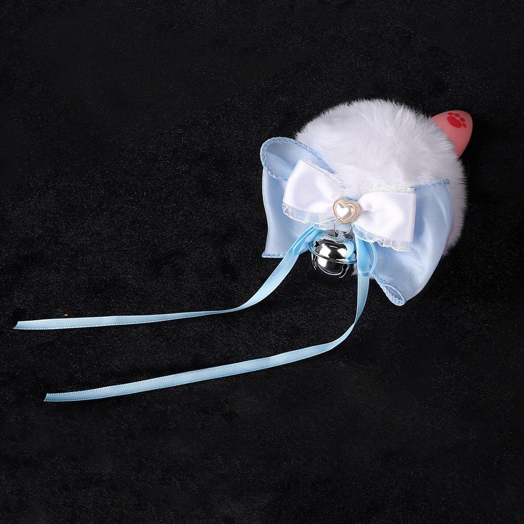 Silicone Rabbit Tail Butt Plug with Bowknot – Cute SM Erotic Toy for Adults