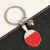 Mini Pingpong Bat Ball Keychain Zinc Zinc Zinc Alloy Table Tennis Key Chain  Sport Fan