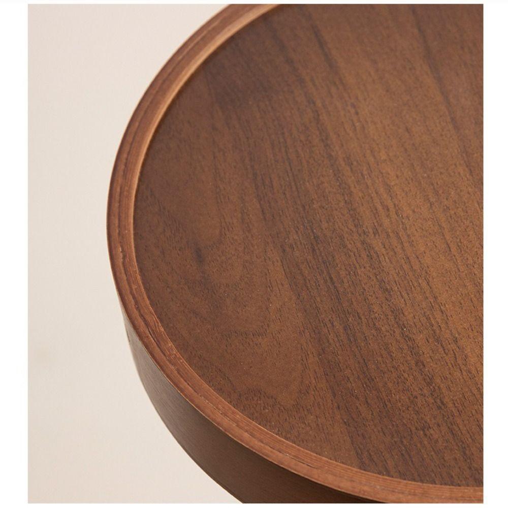 Walnut Color Food Storage Trays Round Dessert Pallet Decorate Tray Bamboo Wooden Tray  Kitchen