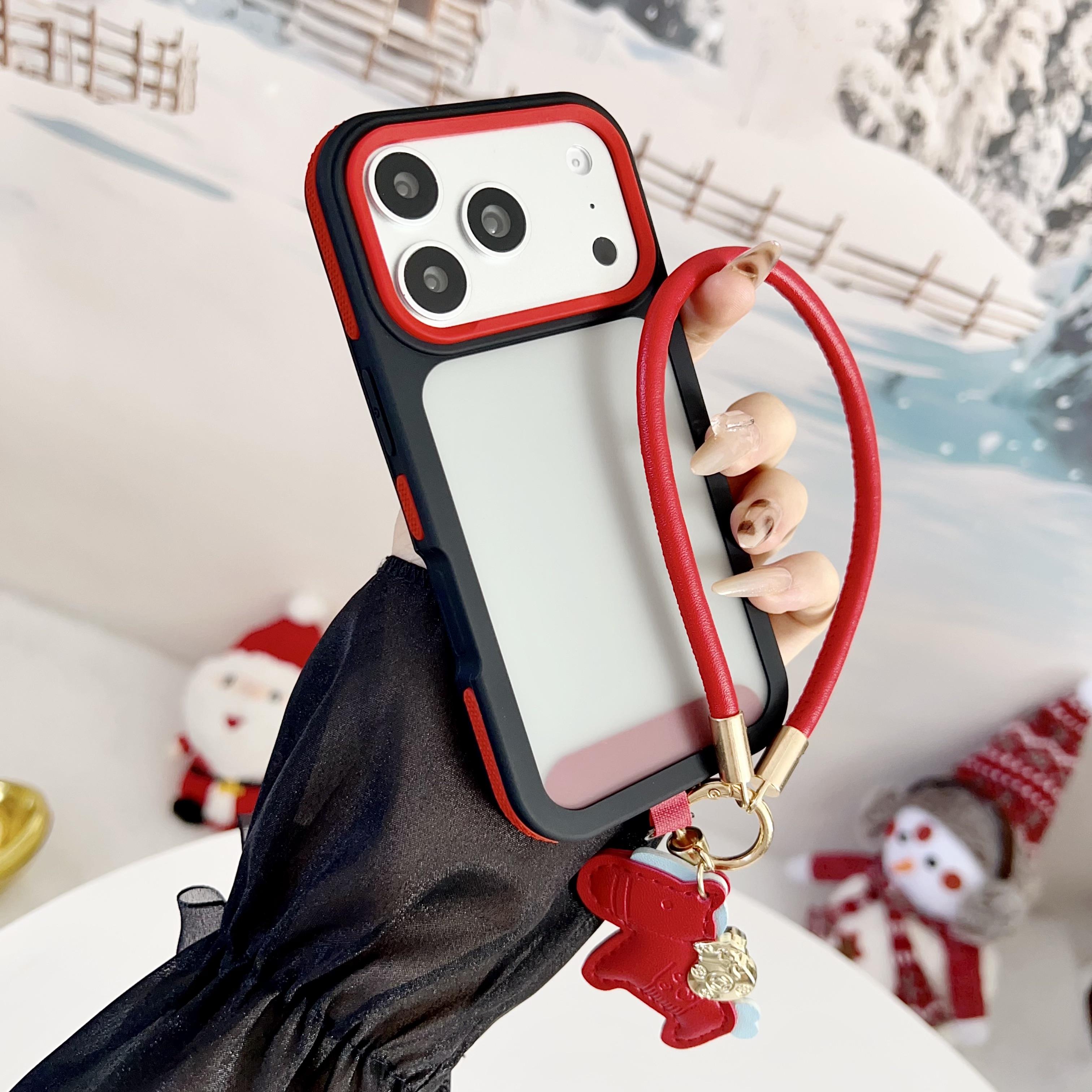 

Bicolor Matte Translucent Frosted Case For iPhone 17 Air 16 15 14 Plus 13 12 11 Pro Max With Lanyard Shockproof Cover For iPhone 17&Case & Strap