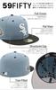 NEW ERA Cap 59FIFTY 15131509 NER37C4035 Chicago White Sox Faded blue Black Side Patch 2Tone Under Visor 7 3/8