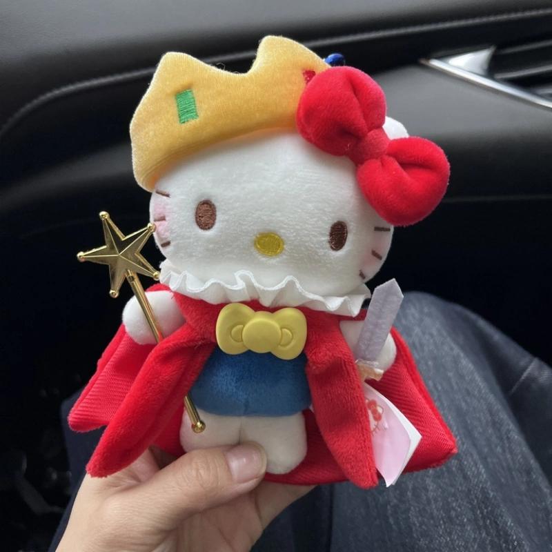 Cartoon Anime Hello Kitty Wishing Star King Kt Cat Keychain Bag Pendant Cute Plush Toy Doll Car Decoration Girl Holiday Gift