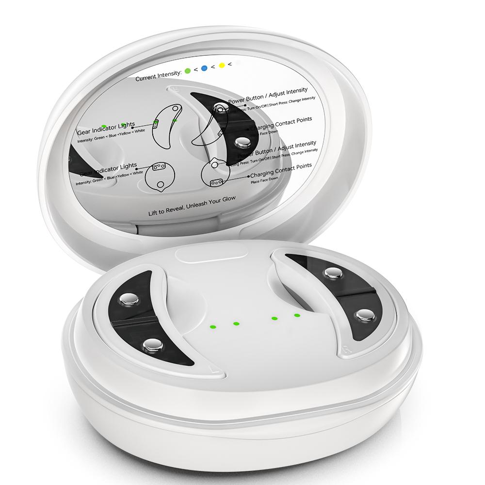 EMS Micro-current Eye Face Massager Red Light Eye Care Massager Beauty Machine With Gel Patch for Dark Circles Removal Eye Lines