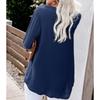 Women's Fashion Solid Color Long Sleeve Blouse Loose Shirt