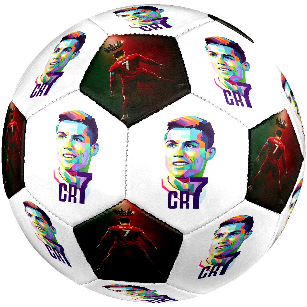 Ronaldo's Evolution Sports Size 5 Soccer Football Machine Sewn Indoor/Outdoor Universal Football Unique Gift for Soccer Lovers