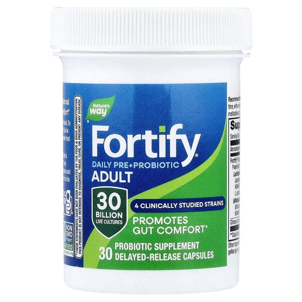 Nature's Way Fortify Daily Probiotic Adult 30 Billion CFU Delayed Release Capsules 30 Count