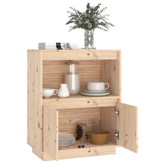 VidaXL Buffet 60x34x75 cm, Bois massif de pin