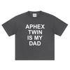 Punk Aphex Twin Print TShirt Oversized Mens Hip Hop Streetwear Harajuku Clothing Goth Letter Short Sleeve Tops Cotton Tees Y2k