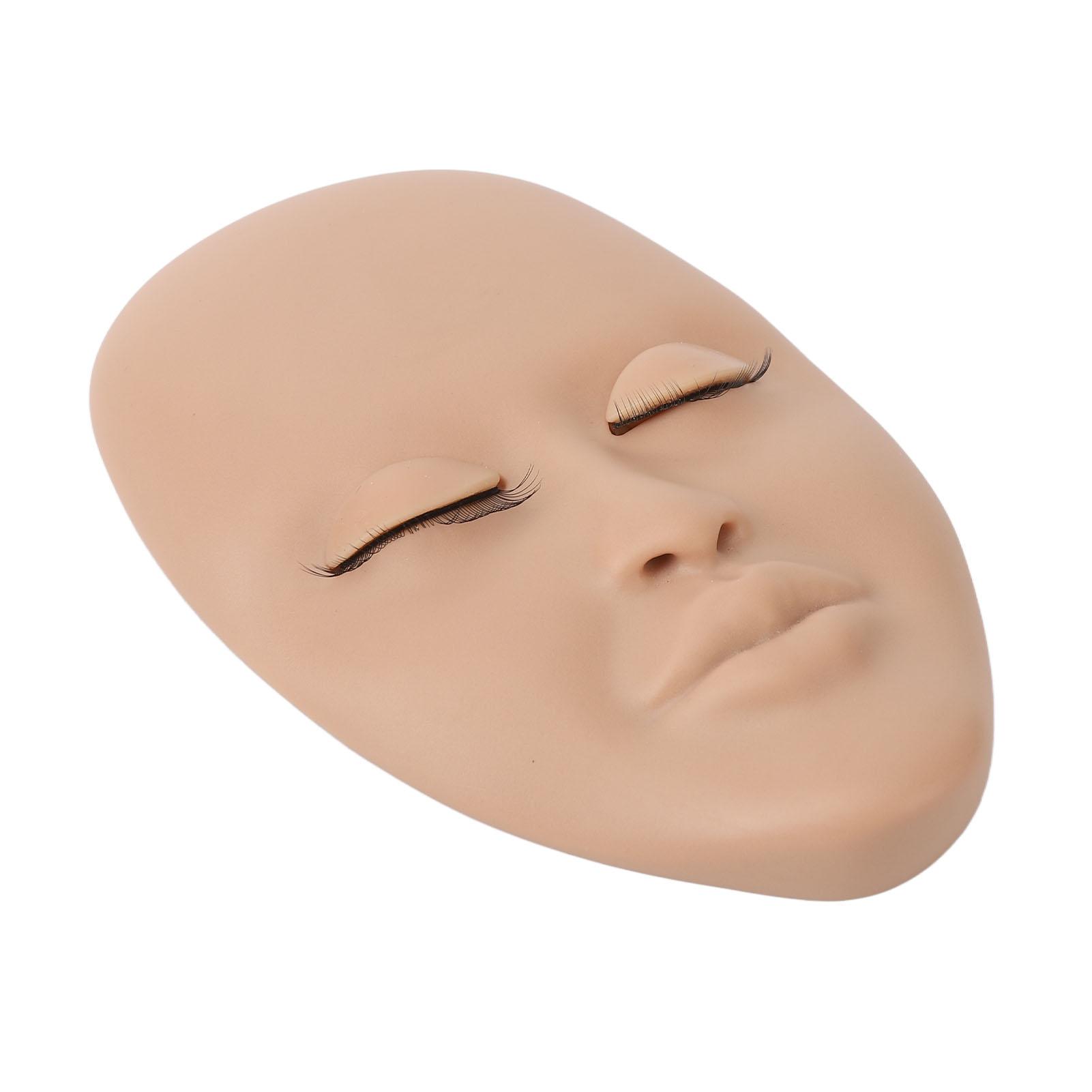 

Голова-манекен для наращивания ресниц, манекен для практики, манекен для макияжа, голова-манекен для начинающих, розовая светло-коричневого