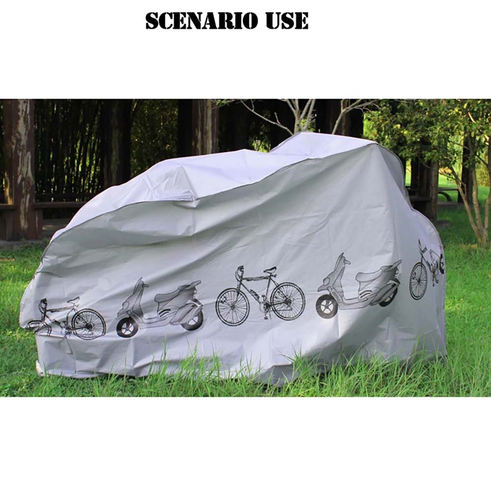 Multifunctional Electric Vehicle Cover for Bicycle Prevent Rain Grey Waterproof Bike Cover Sun Protection Outdoor Bicycle Cover