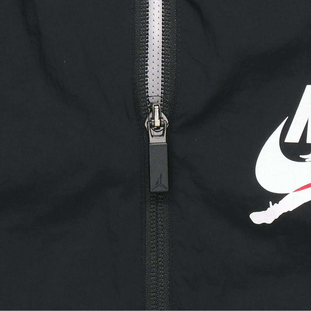 Air Jordan Alphabet Logo Print Colorblock Basketball Hooded Jacket Men Jacket Black White CK2218-010