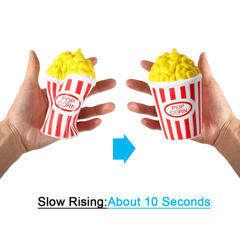 PU Simulation Hamburger Fries Squishy Slow Rising Charms Kid Hand Decorative Gift Fun Stress Relief