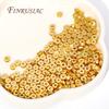4MM 18K Gold Plated Brass Roundel Stripe Spacer Beads,Loose Beads Separators DIY Bracelet/Necklace Making Supplies Wholesale