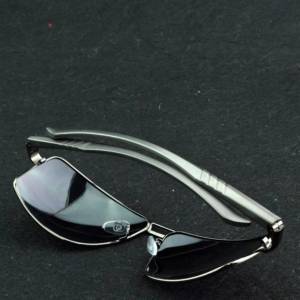 Occhiali da Sole Doppio Ponte Uomo Montatura Nera Avi Occhiali da Pesca Occhiali da Sole Pilota Retrò Donna