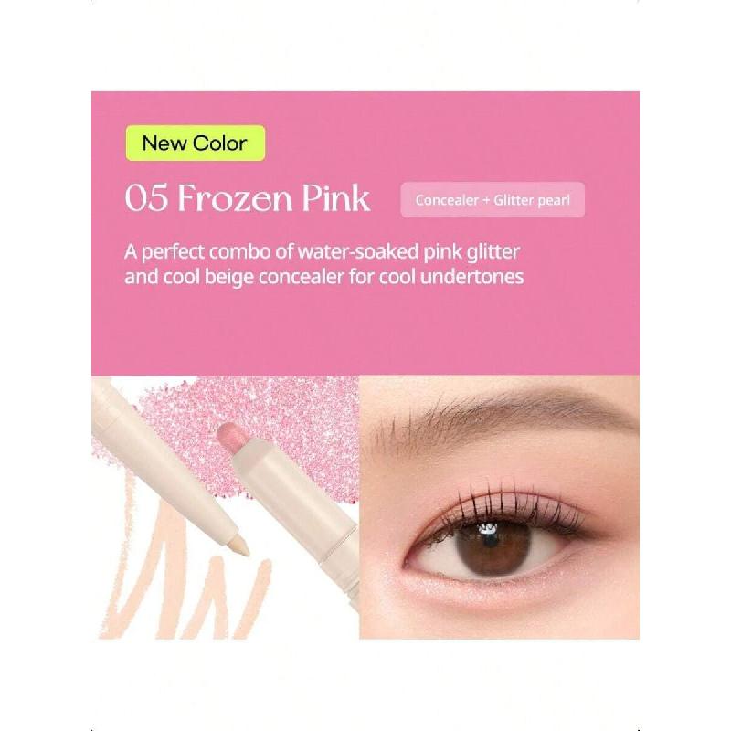 Peripera Stick Ombre à Paupières Duo Sugar Twinkle 4ml Formule Irisée Mate Double Embout, Effet Flouté Transparent, Texture Crémeuse Estompable, Longue Tenue,