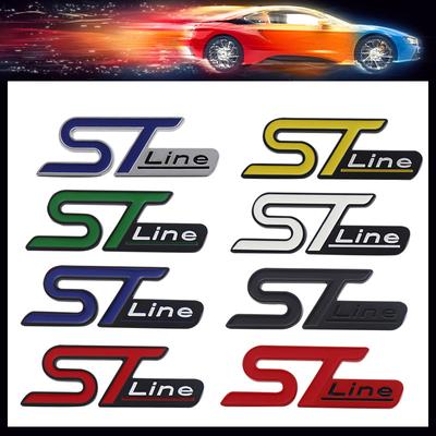 3D ST Line Autó Sárvédő Oldal Csomagtartó Névtábla Matrica Embléma Jelvény