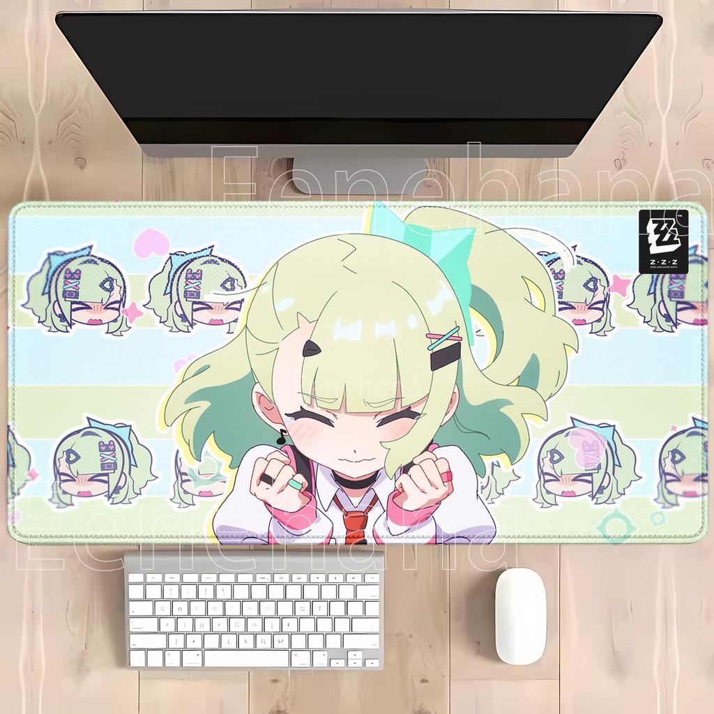 Larges Aod Sunna Aria Nangong Yu Mousepad Angels Of Delusion Anime Cute Girl Zenless Zone Zero Mouse Pad Zzz Keyboard Desk Mat