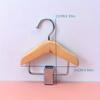 1pc Wood Hanger Clips, Mini Small Clothes Support, Display Stands, One-piece Suit Hangers, with Trouser Clips